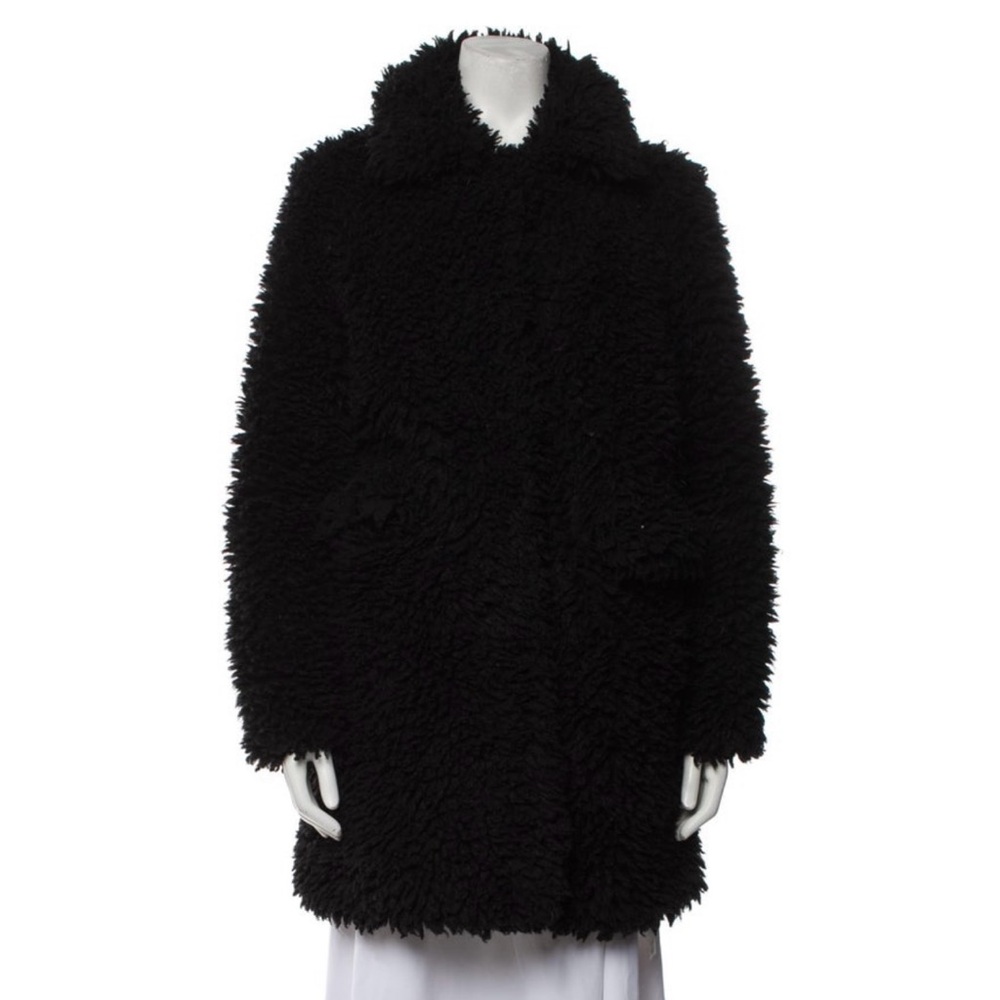 Maje Faux Fur Coat Black